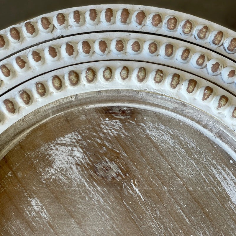 Palermo Whitewashed Round Tray