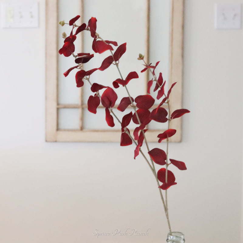 Eucalyptus Burgundy Spray 35.5"