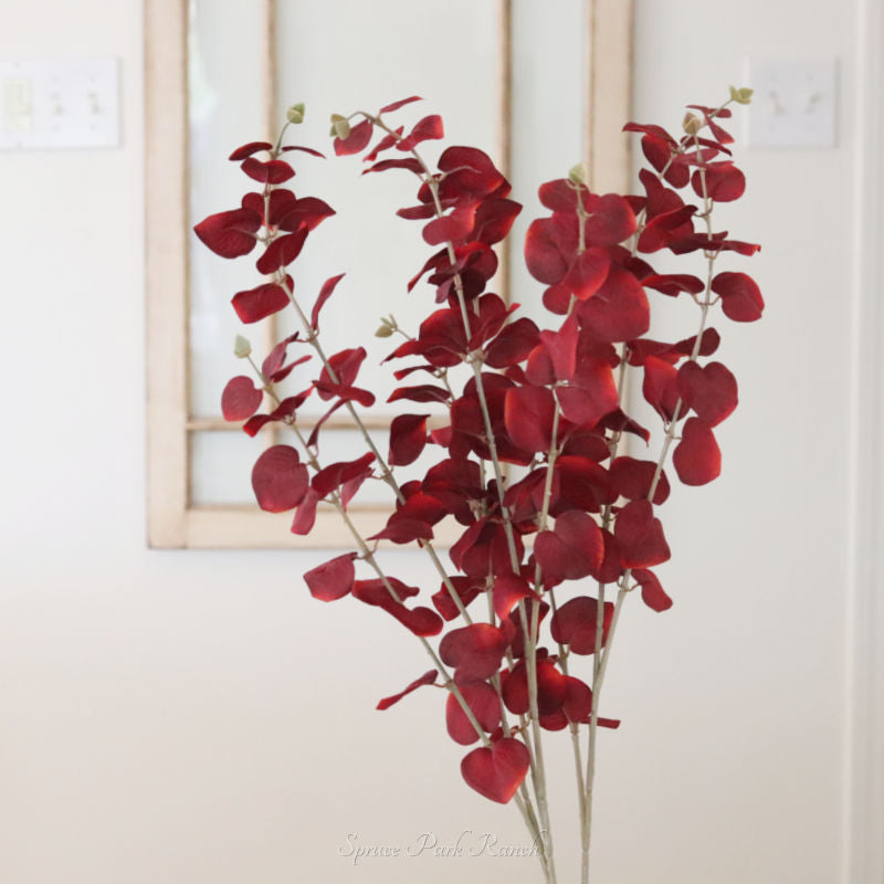 Eucalyptus Burgundy Spray 35.5"