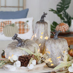 Resin LED Leaf Cutout Pumpkin
