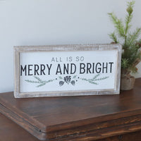 Rustic Christmas Wood Framed Wall Art