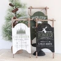 Rustic Sled Sign