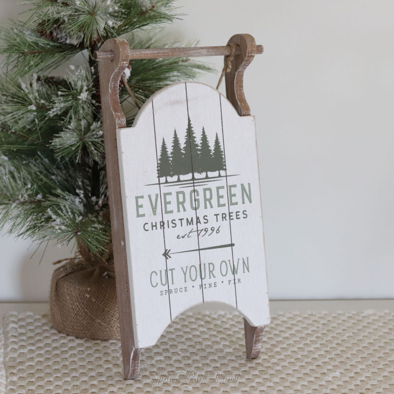 Rustic Sled Sign