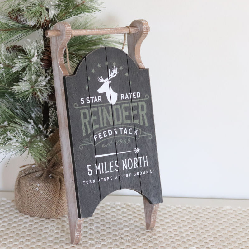 Rustic Sled Sign