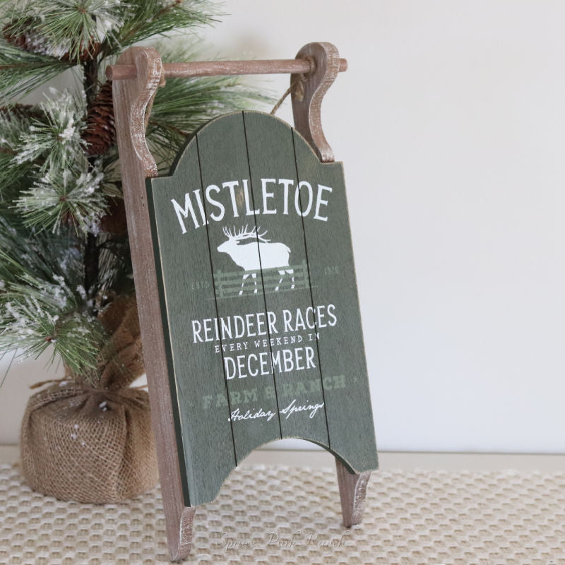 Rustic Sled Sign