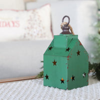 Distressed Metal Hanging House