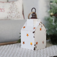 Distressed Metal Hanging House