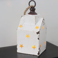 Distressed Metal Hanging House