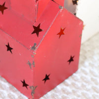 Distressed Metal Hanging House