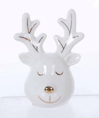 White Ceramic Moose Head