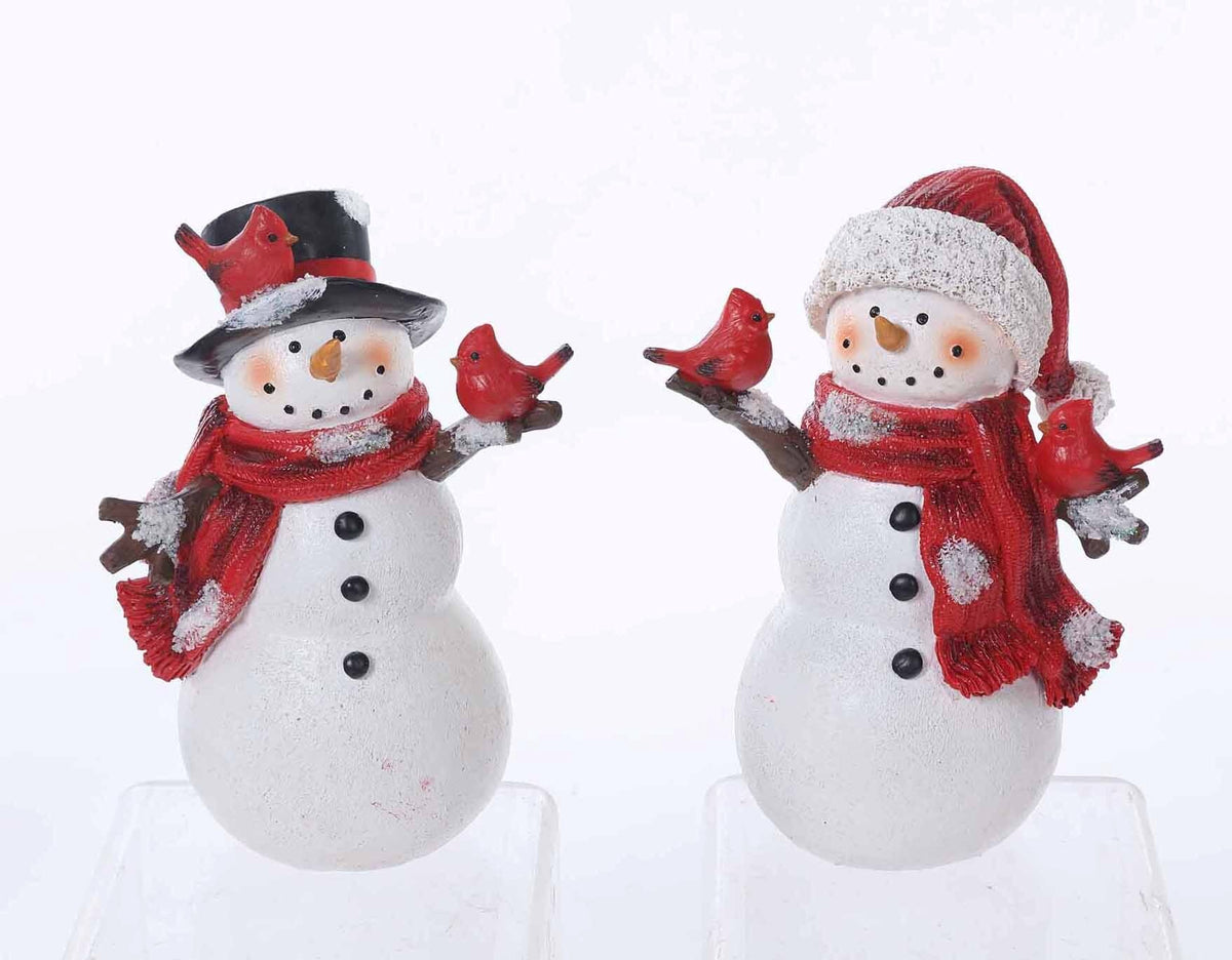 Snowmen With Cardinal