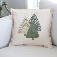 Evergreen Scandi Tree Pillow