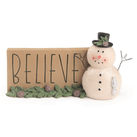 Believe Snowman Shelf Sitter
