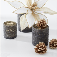 Hobnail Glass Candle Holder