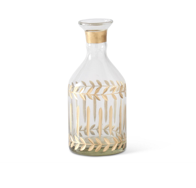 Hand Painted Gold Etched Vase