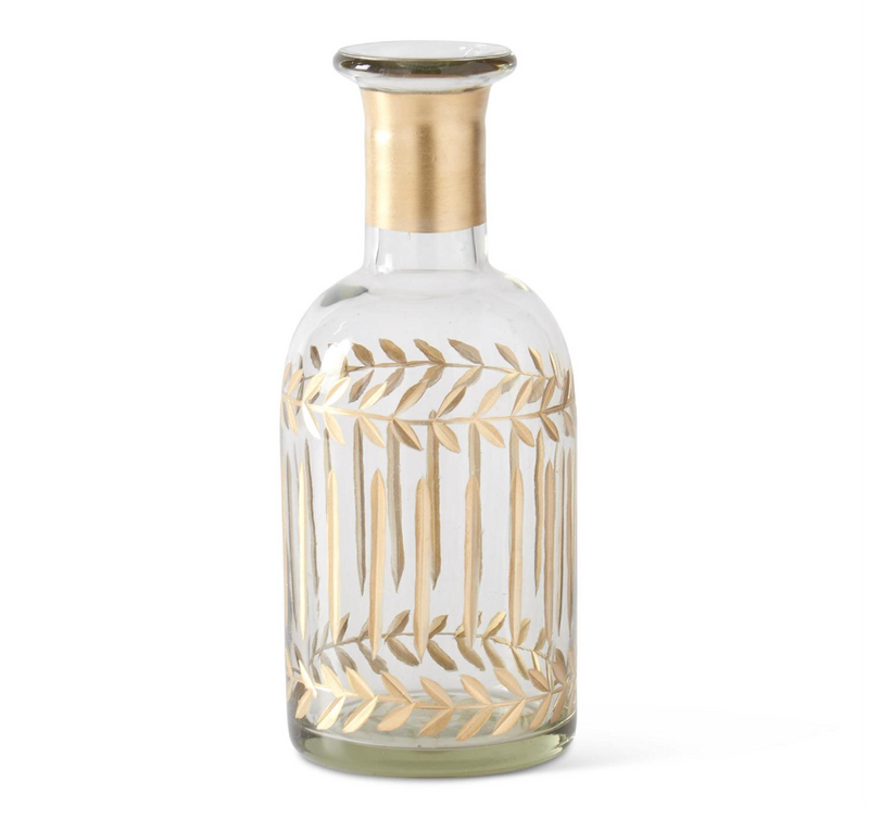 Hand Painted Gold Etched Vase