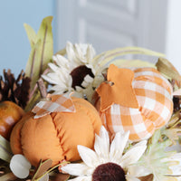 Small Orange Fabric Pumpkin