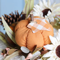 Small Orange Fabric Pumpkin