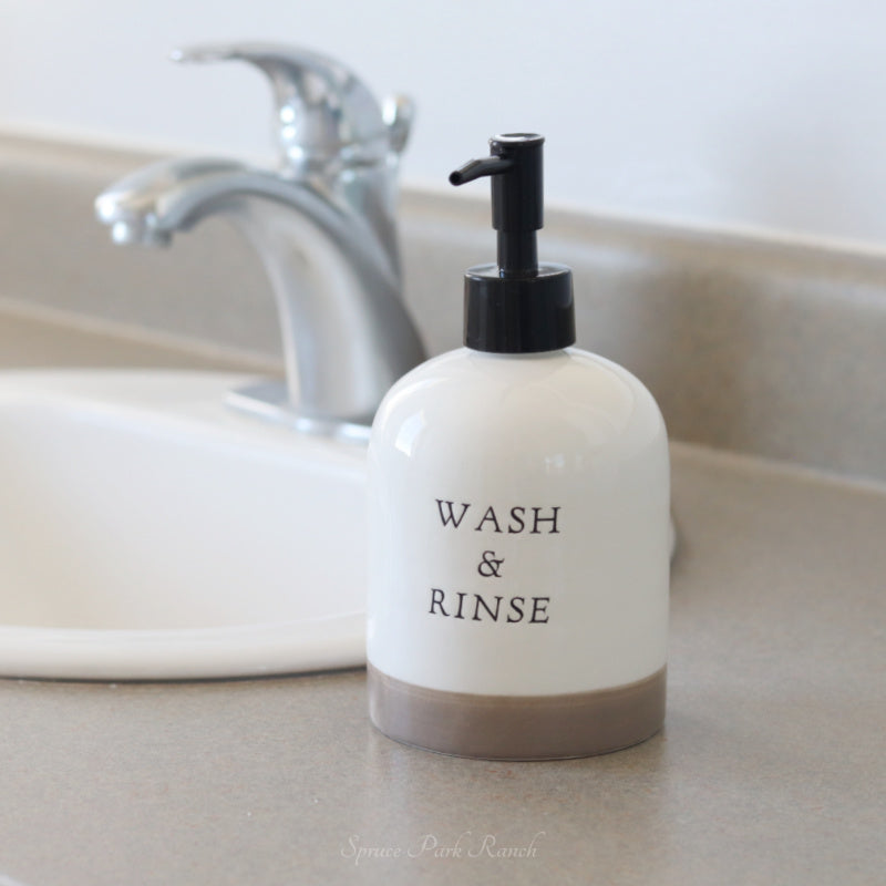 Wash and Rinse Soap Dispenser