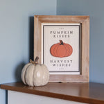 Reversible Wood Spider and Pumpkin Sign