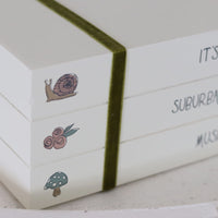 Wildflowers Stacked Faux Books