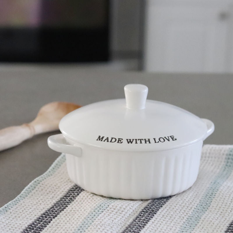 Stoneware Covered Casserole
