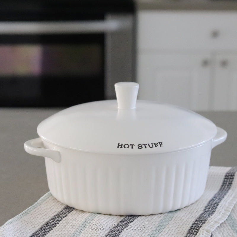 Stoneware Covered Casserole