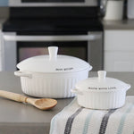 Stoneware Covered Casserole