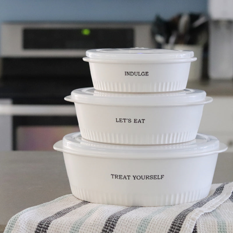 Stoneware Round Casserole