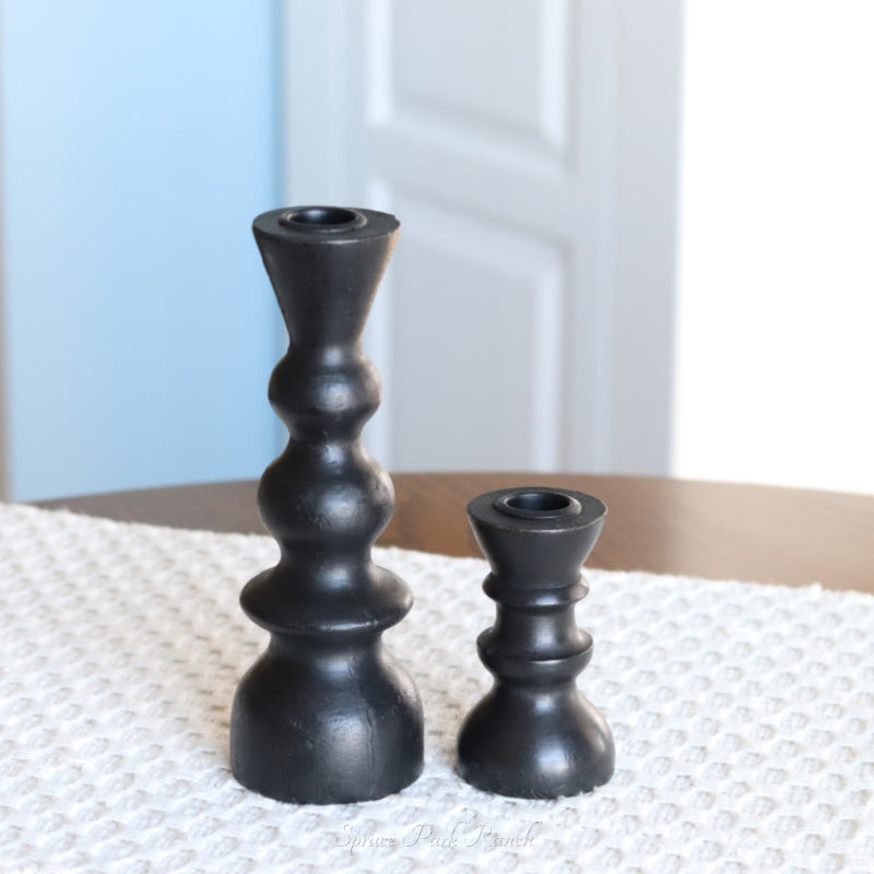 Breggo Black Taper Candle Holder