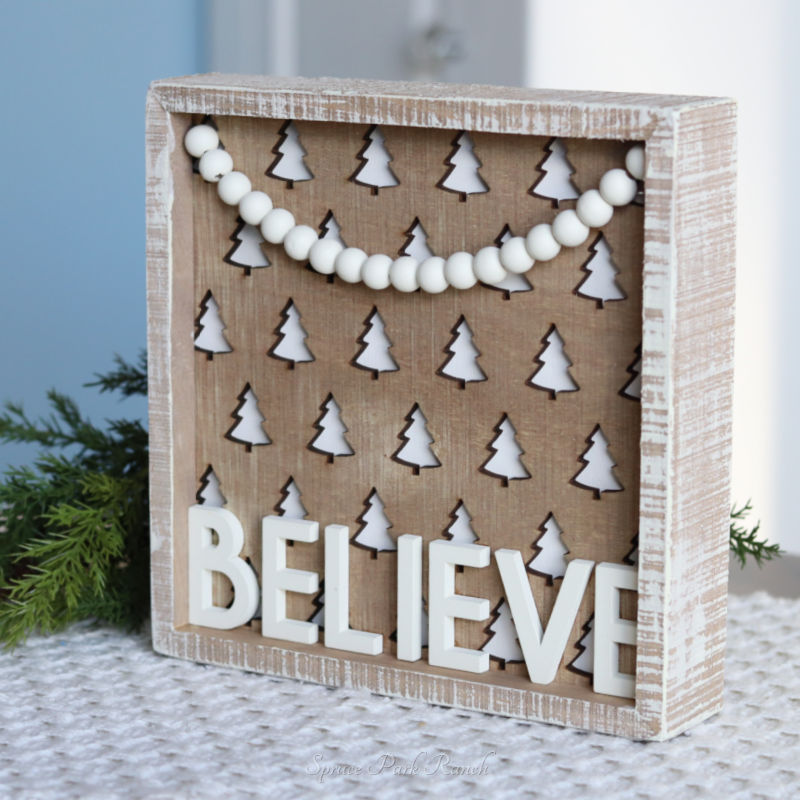 Inset Box Sign Believe