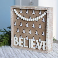Inset Box Sign Believe