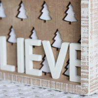 Inset Box Sign Believe