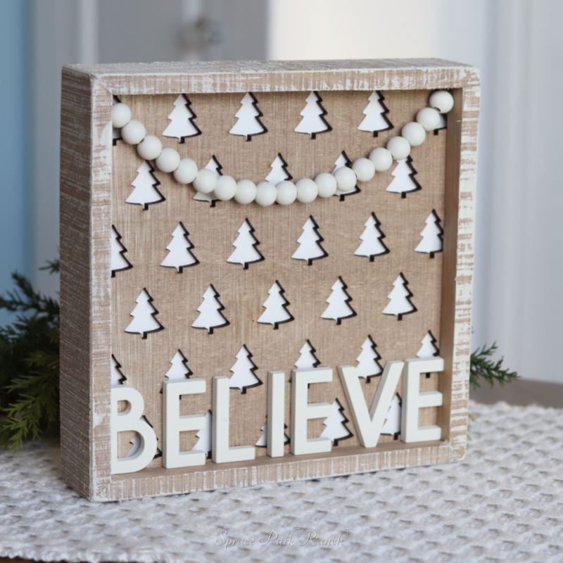 Inset Box Sign Believe