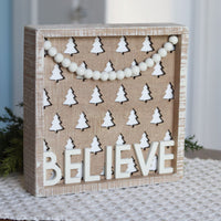 Inset Box Sign Believe