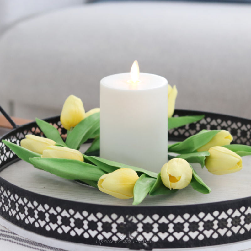 Tulip Real Touch Candle Ring