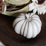 Antique White Resin Pumpkin
