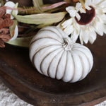 Antique White Resin Pumpkin