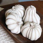 Antique White Resin Pumpkin