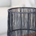 Dark Metal Wire Basket Vase