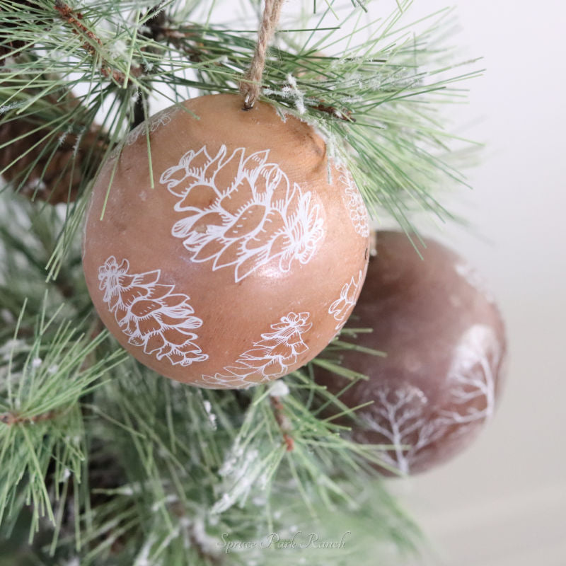 Wood Ball Scandi Ornament