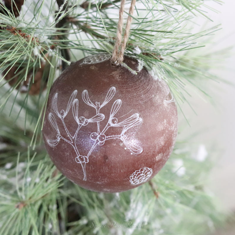 Wood Ball Scandi Ornament