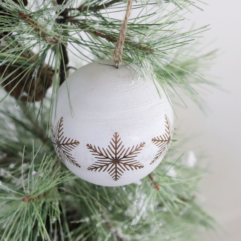 Wood Ball Scandi Ornament