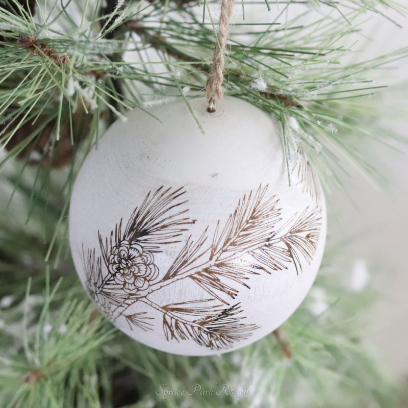 Wood Ball Scandi Ornament