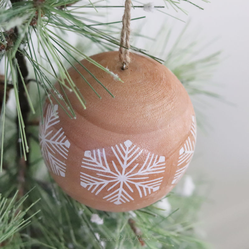 Wood Ball Scandi Ornament