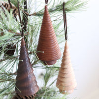 Wood Grain Resin Tree Ornament
