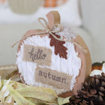 Wood and Knit Pumpkin