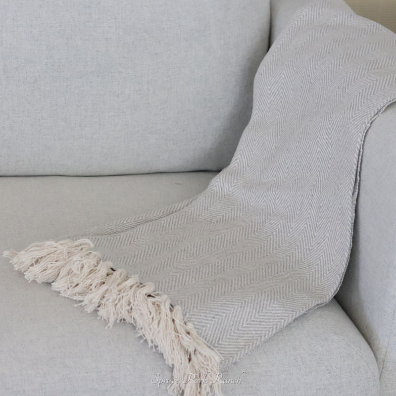 Shades of Grey Handwoven Throw