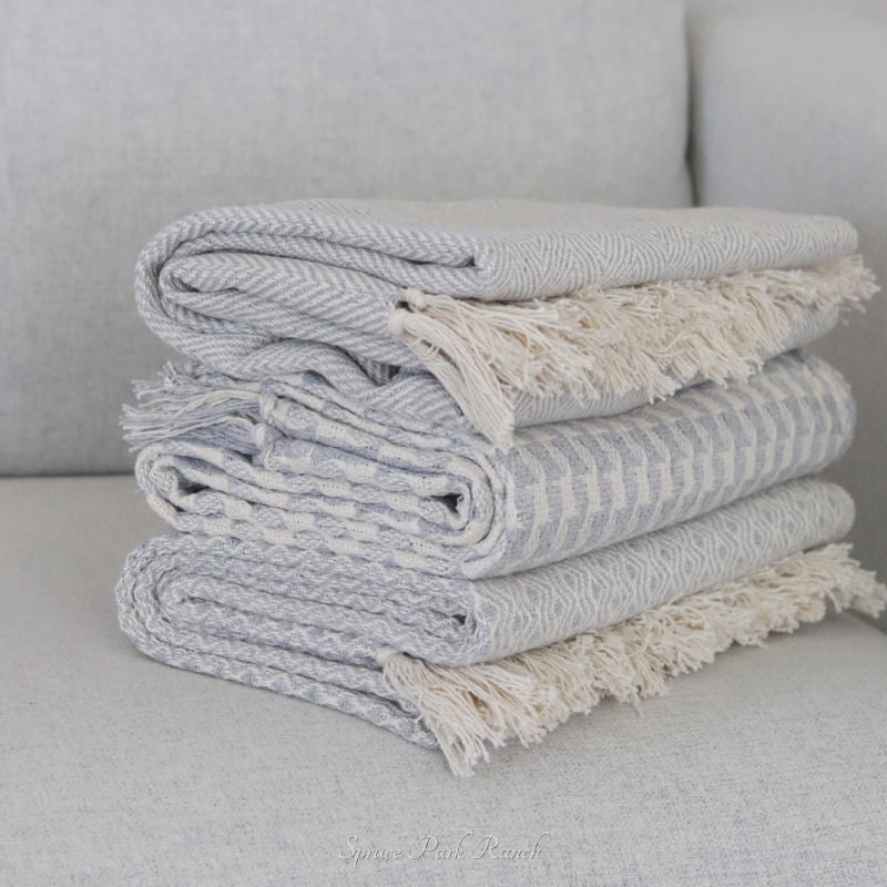 Shades of Grey Handwoven Throw
