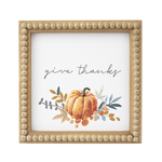 Beaded Frame Pumpkin Print